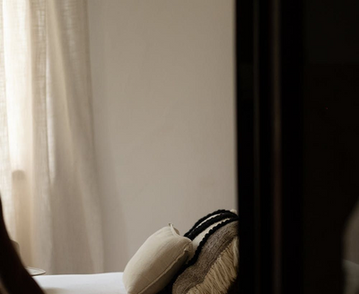 Natural light through curtains